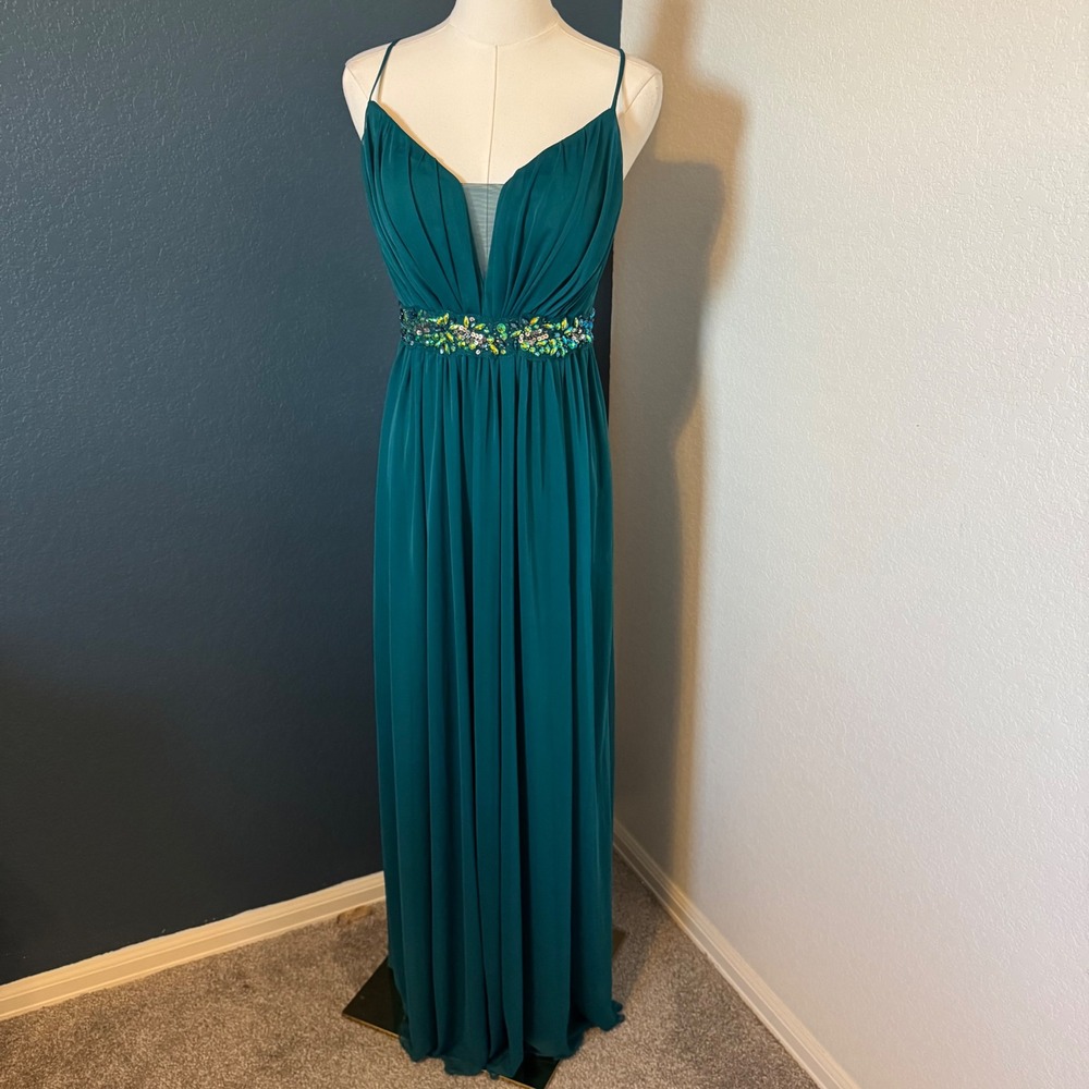 Prom Formal Beaded Fairycore Teeze Me Gown Size 5/6 Dark Teal